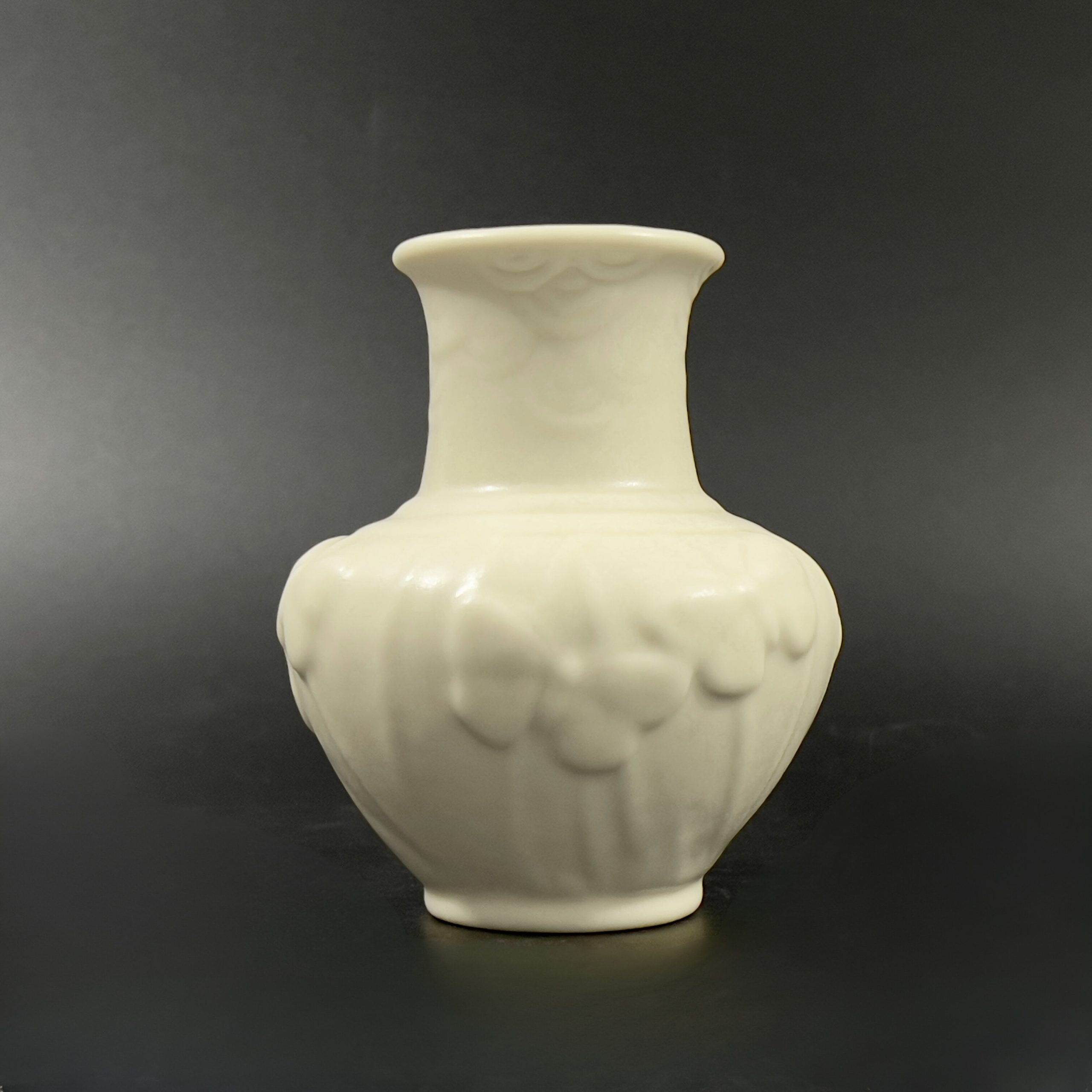 Vintage Rookwood Pottery Vase: Ivory Butterfly Floral, 1945 No. 6457 - Image 5