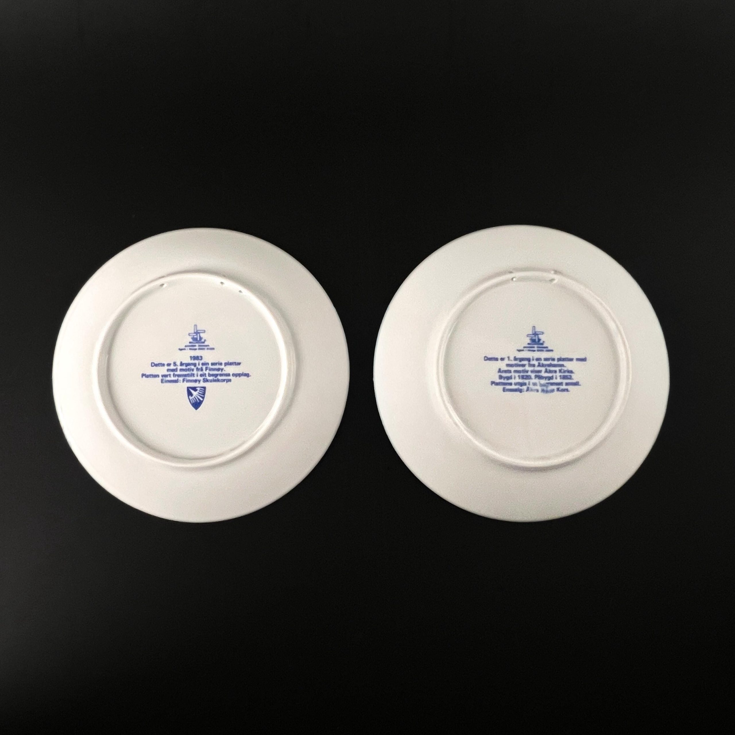 Two Vintage Norwegian Commemorative Wall Plates – Finnøy and Åkra Kirke - Image 8