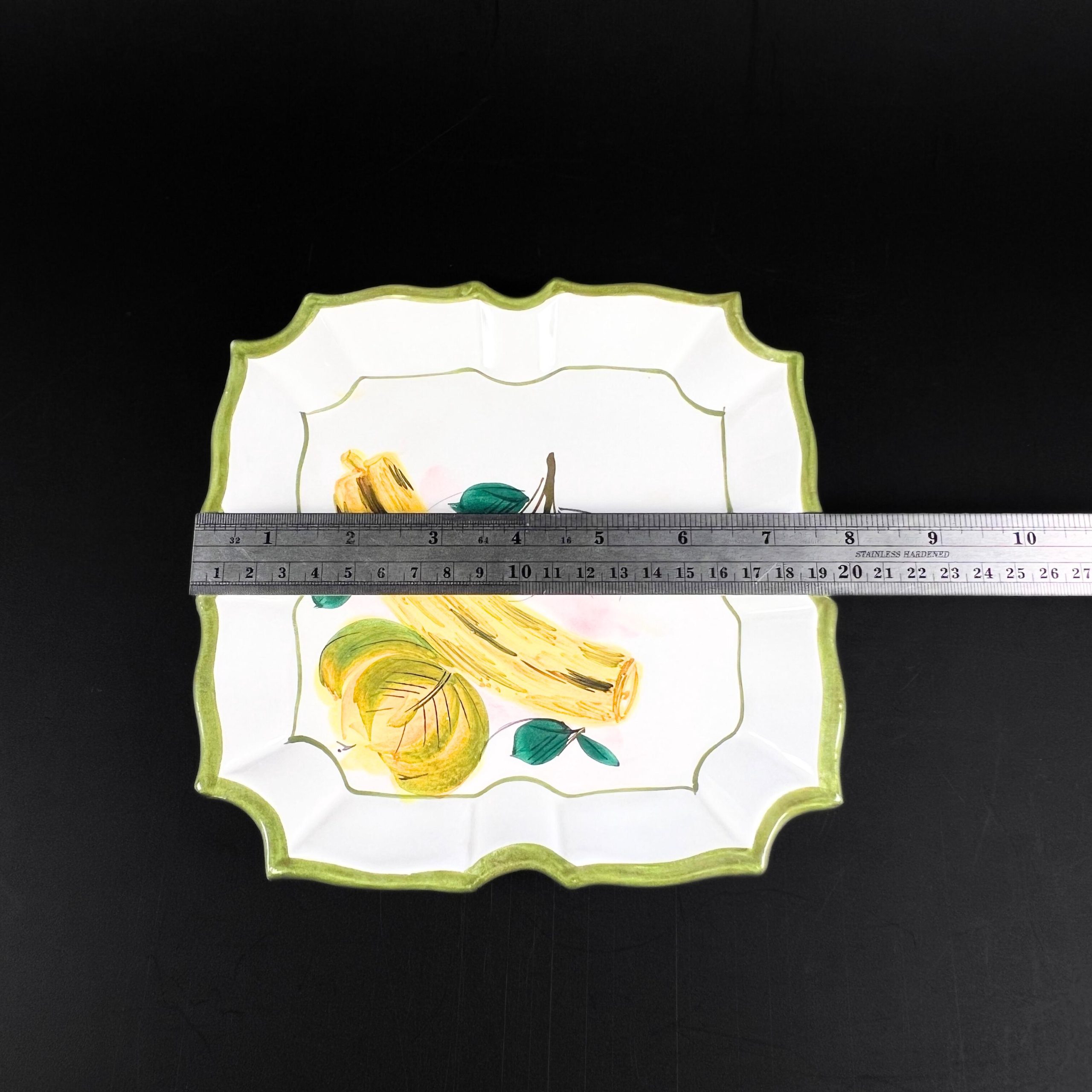 Set of Two - Vintage Hand Painted Ceramic Fruit Wall Art Plates Made in Italy - Image 8