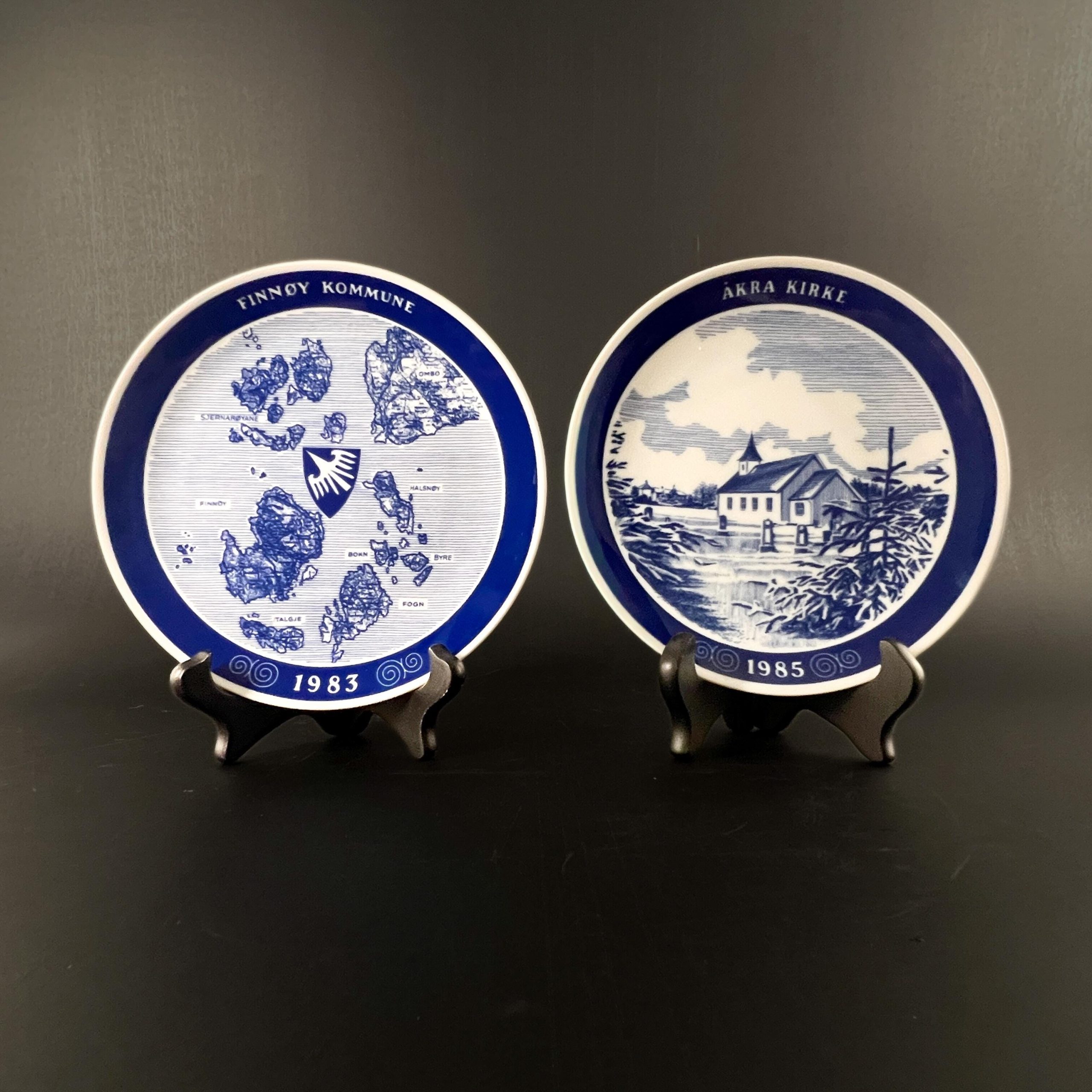 Two Vintage Norwegian Commemorative Wall Plates – Finnøy and Åkra Kirke - Image 7